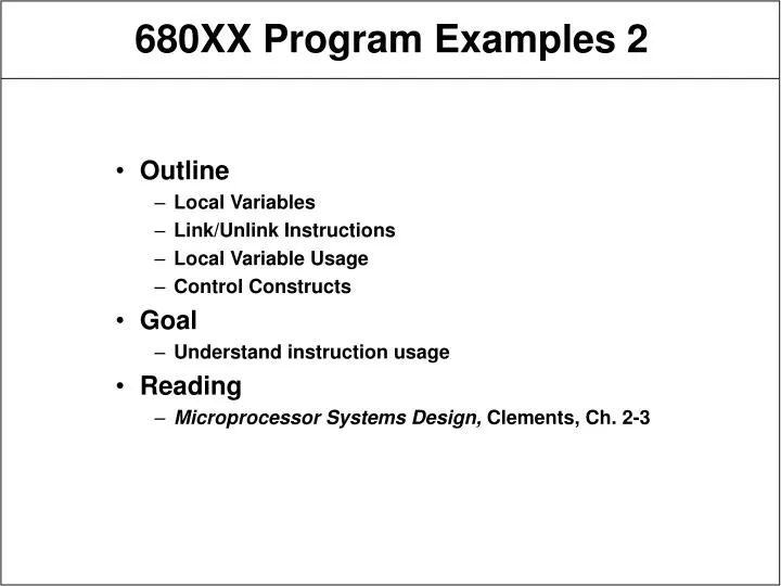 680xx program examples 2