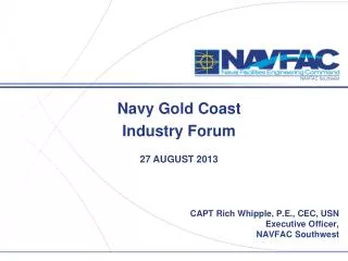 Navy Gold Coast Industry Forum 27 AUGUST 2013