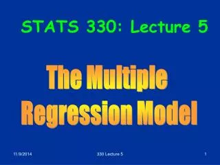 STATS 330: Lecture 5