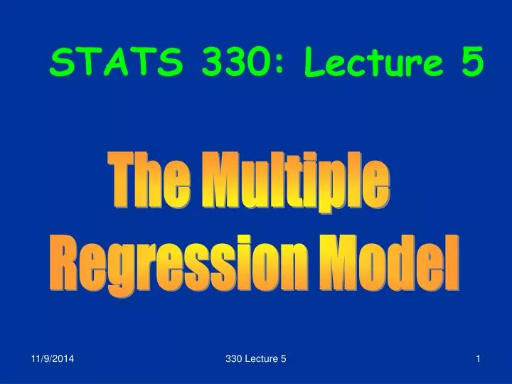 stats 330 lecture 5
