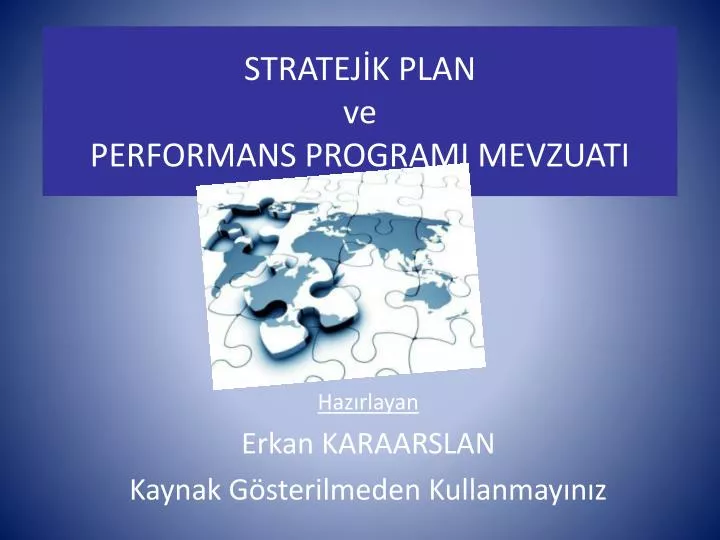 stratej k plan ve performans programi mevzuati