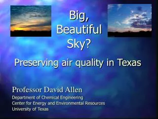 Preserving air quality in Texas