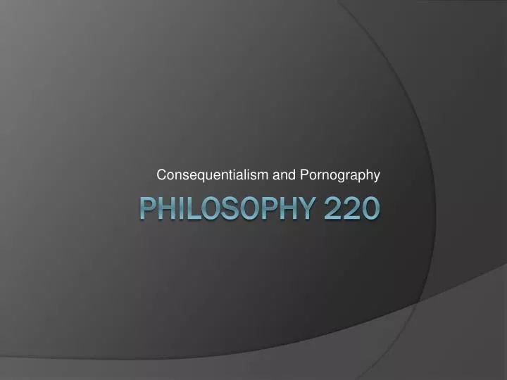 consequentialism and pornography