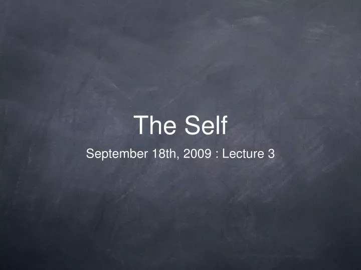 the self