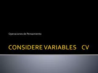 operaciones de pensamiento