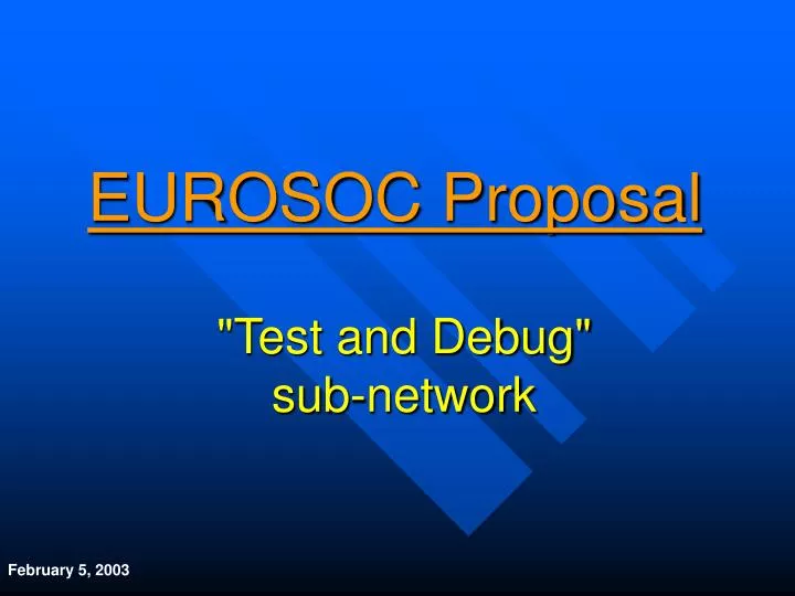 test and debug sub network