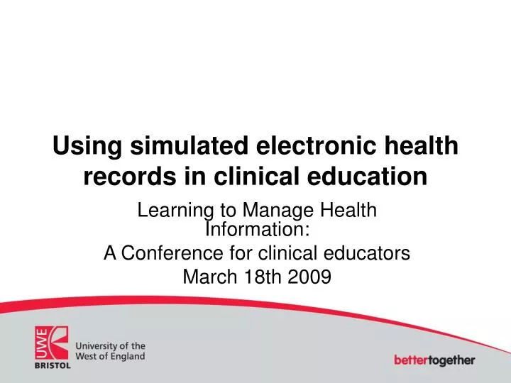 using simulated electronic health records in clinical education