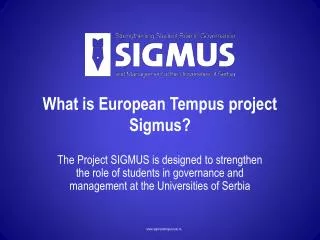What is European Tempus project Sigmus?