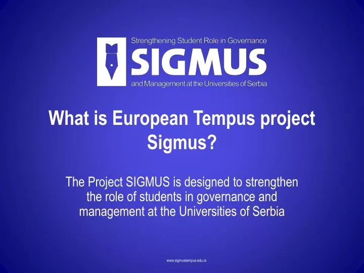 what is european tempus project sigmus