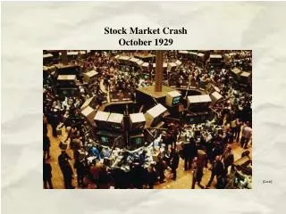 Stock Market Crash October 1929