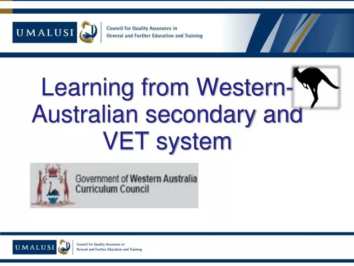learning from western australian secondary and vet system