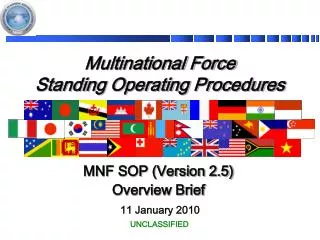 Multinational Force Standing Operating Procedures