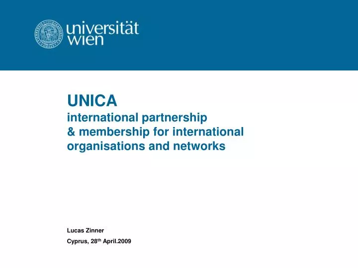 unica international partnership membership for international o rganisations and networks