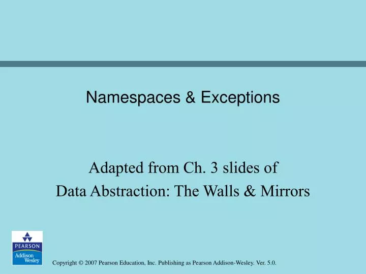 namespaces exceptions