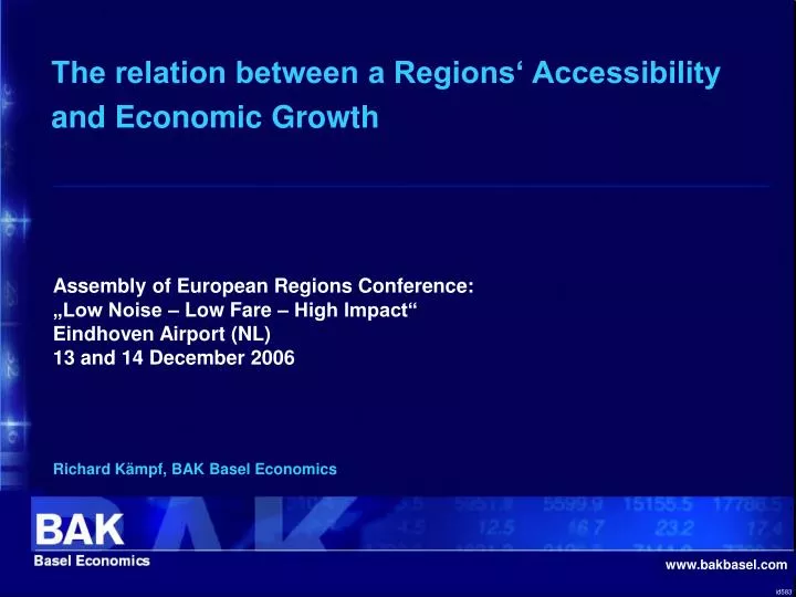 the relation between a regions accessibility and economic growth