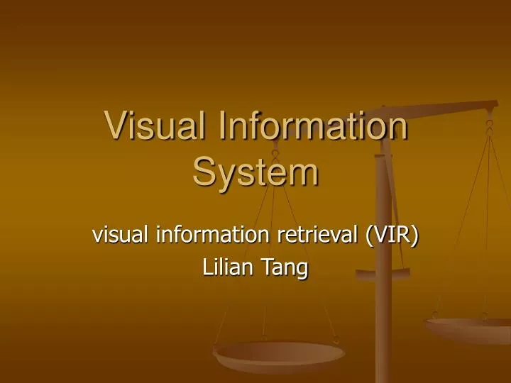 visual information system