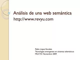 an lisis de una web sem ntica