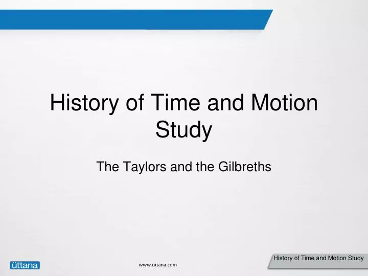 history of time and motion study