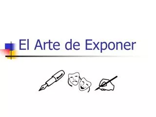 el arte de exponer