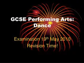GCSE Performing Arts: Dance