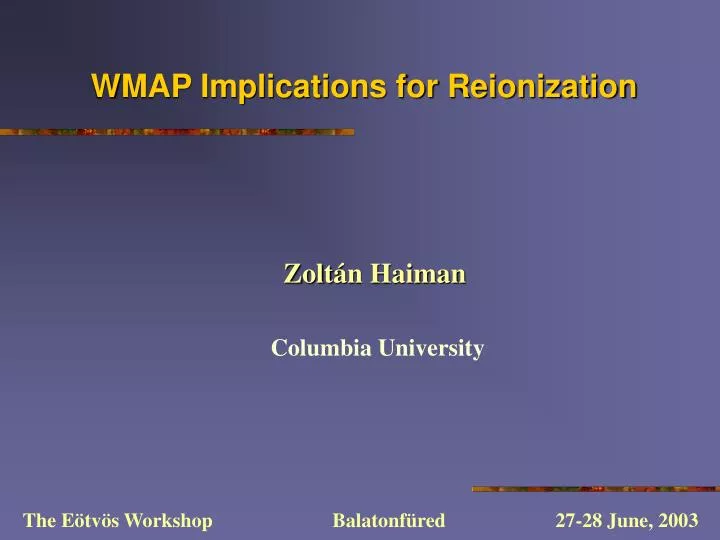 wmap implications for reionization