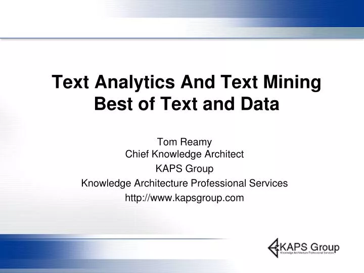 text analytics and text mining best of text and data