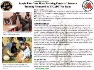 Sangin Para-Vets Shine Teaching Farmers Livestock Training Mentored by GA ADT Vet Team