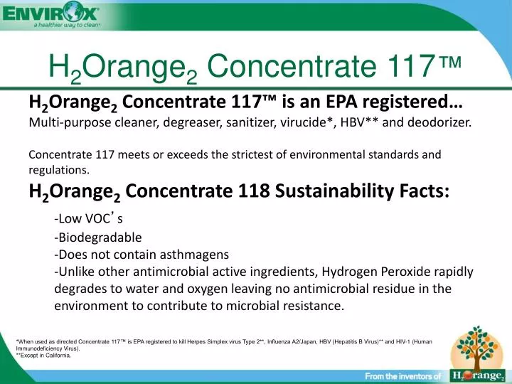 h 2 orange 2 concentrate 117