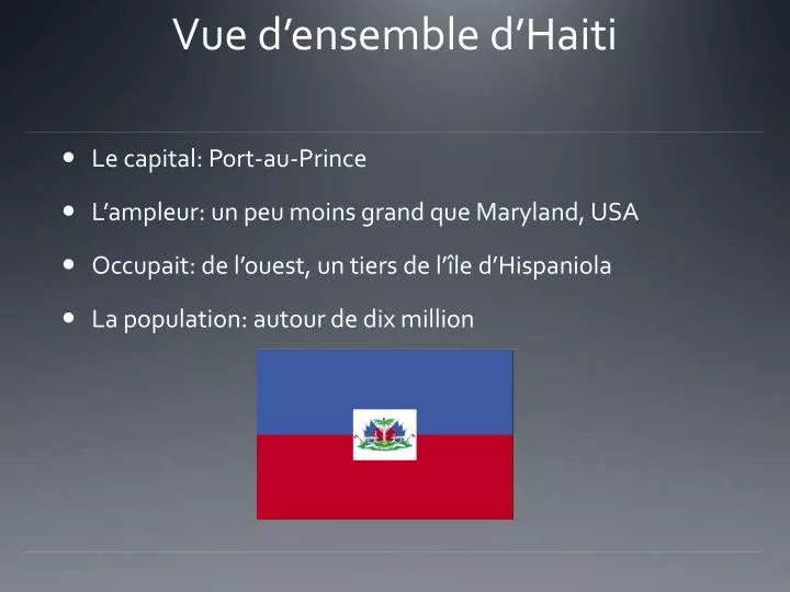 vue d ensemble d haiti