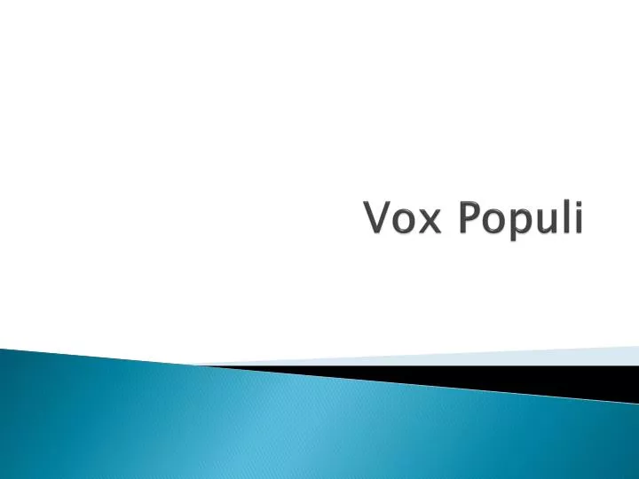 vox populi