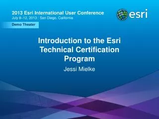Introduction to the Esri Technical Certification Program