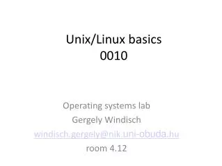 Unix/Linux basics 0010