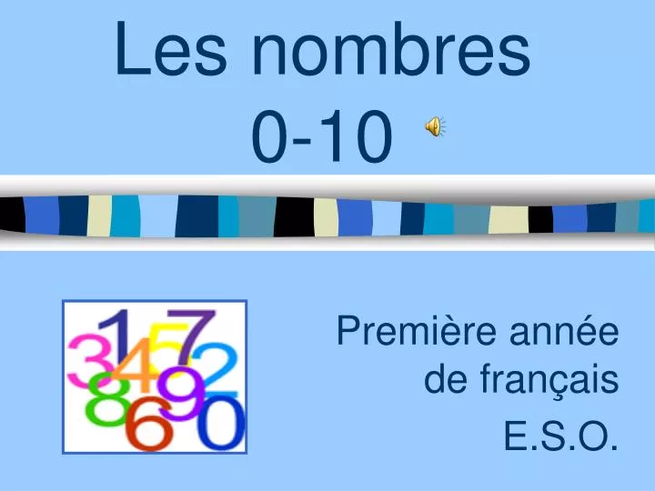 les nombres 0 10