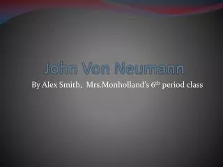 john von neumann