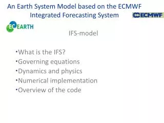 An Earth System Model based on the ECMWF Integrated Forecasting System