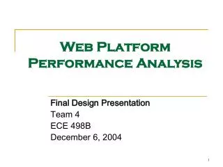 Web Platform Performance Analysis