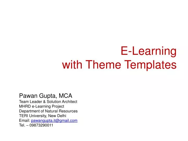 e learning with theme templates