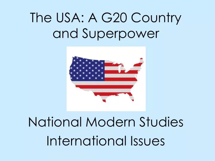 the usa a g20 country and superpower