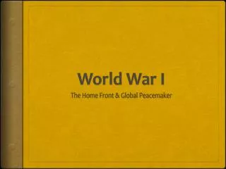 World War I