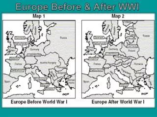 Europe Before &amp; After WWI