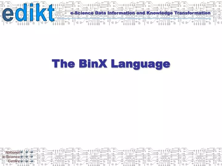 the binx language