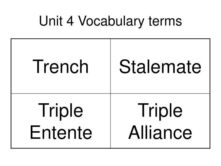 unit 4 vocabulary terms