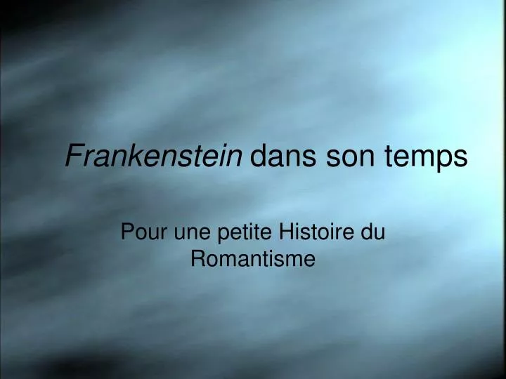 pour une petite histoire du romantisme