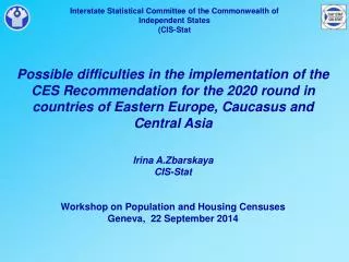 Interstate Statistical Committee of the Commonwealth of Independent States (CIS-Stat