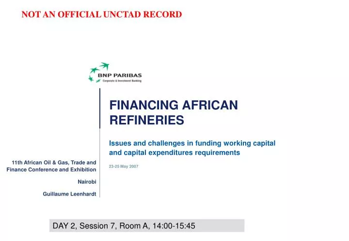 financing african refineries