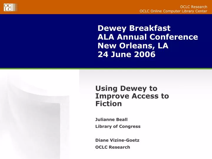dewey breakfast ala annual conference new orleans la 24 june 2006