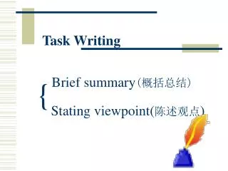 Task Writing