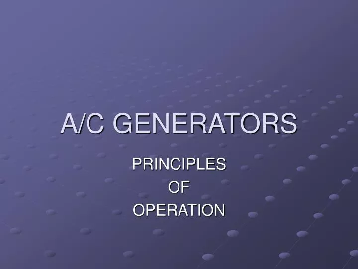 a c generators