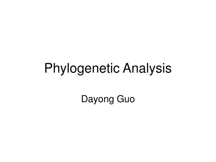 phylogenetic analysis