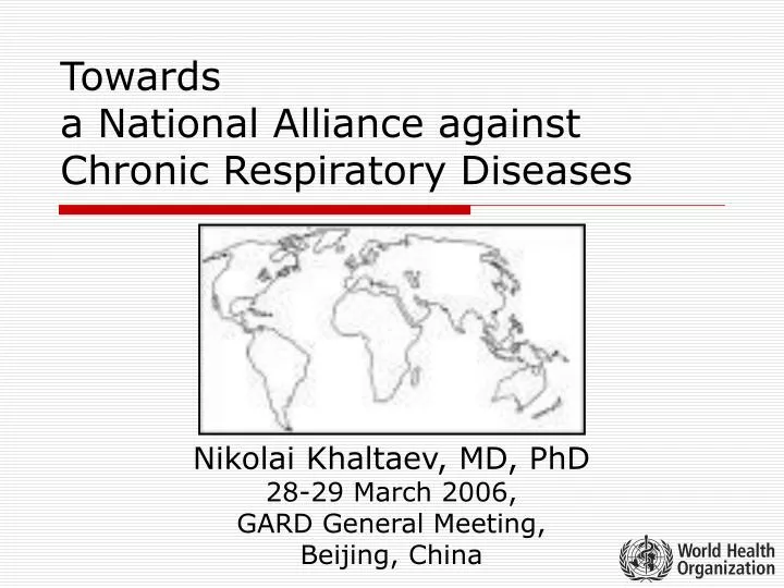 towards a national alliance against chronic respiratory diseases